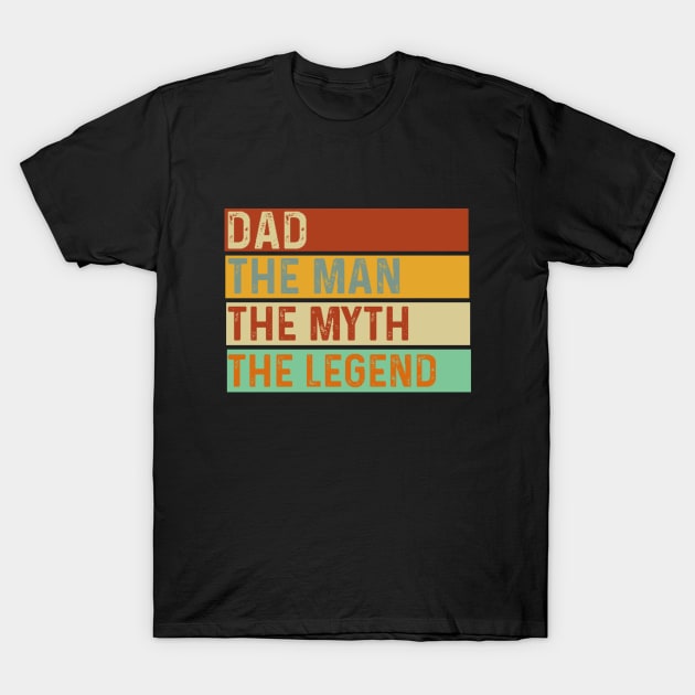 Dad The Man The Myth The Legend Funny Dad Legend Saying T-Shirt by Peter smith